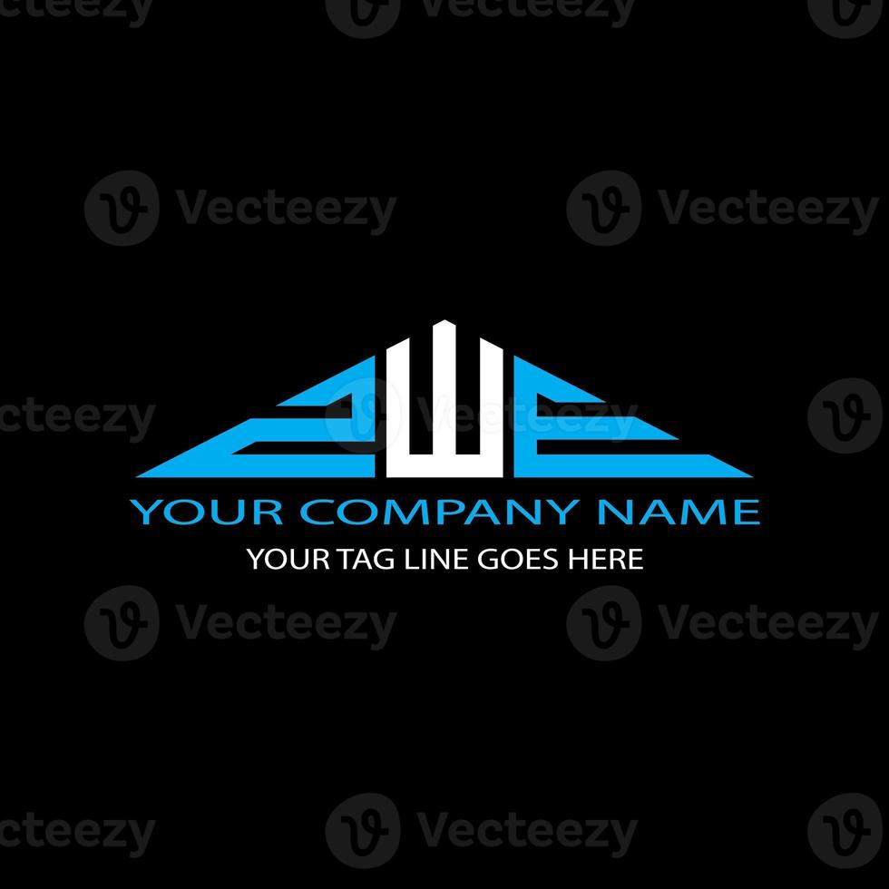 diseño creativo del logotipo de la letra zwe con gráfico vectorial foto
