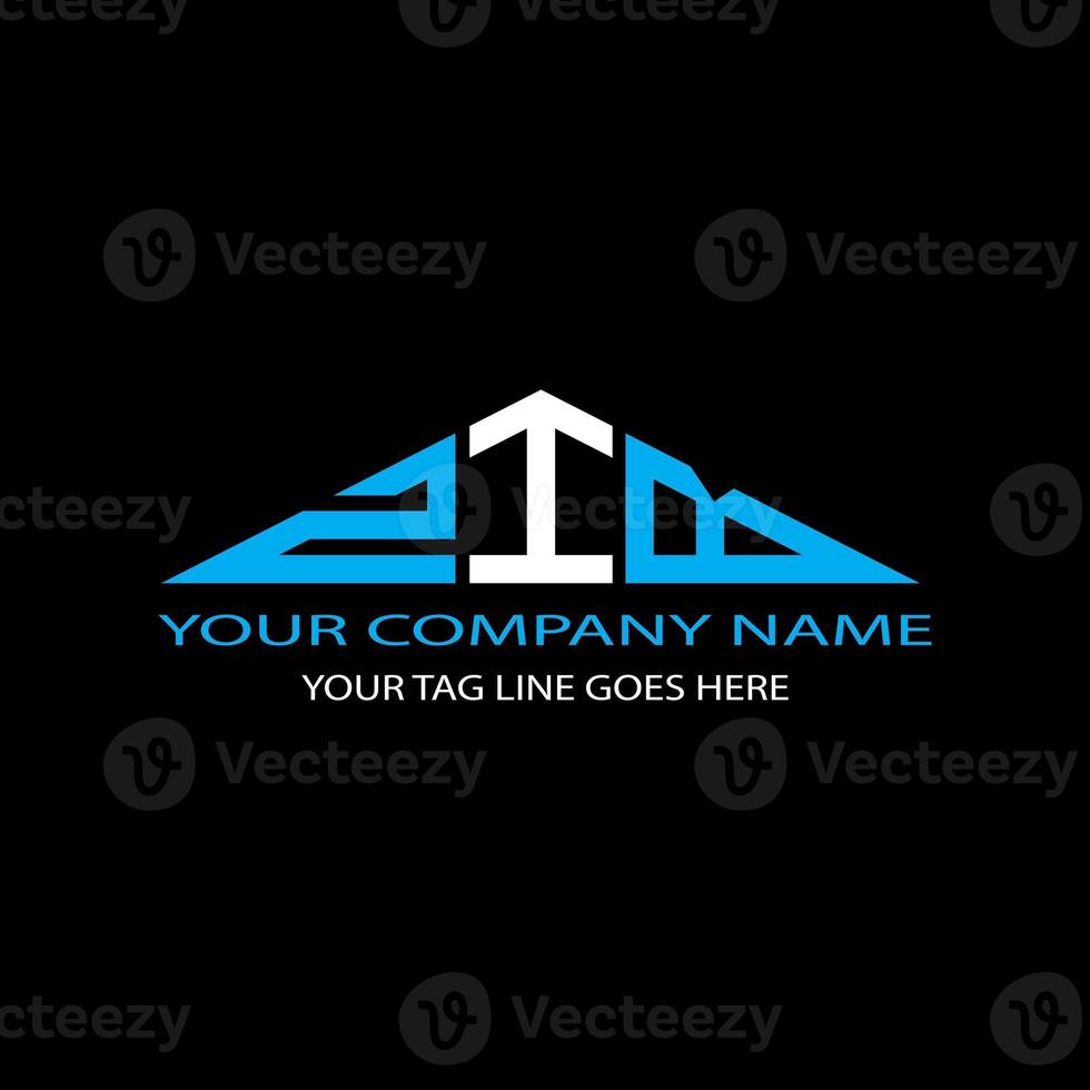 diseño creativo del logotipo de la letra zib con gráfico vectorial foto