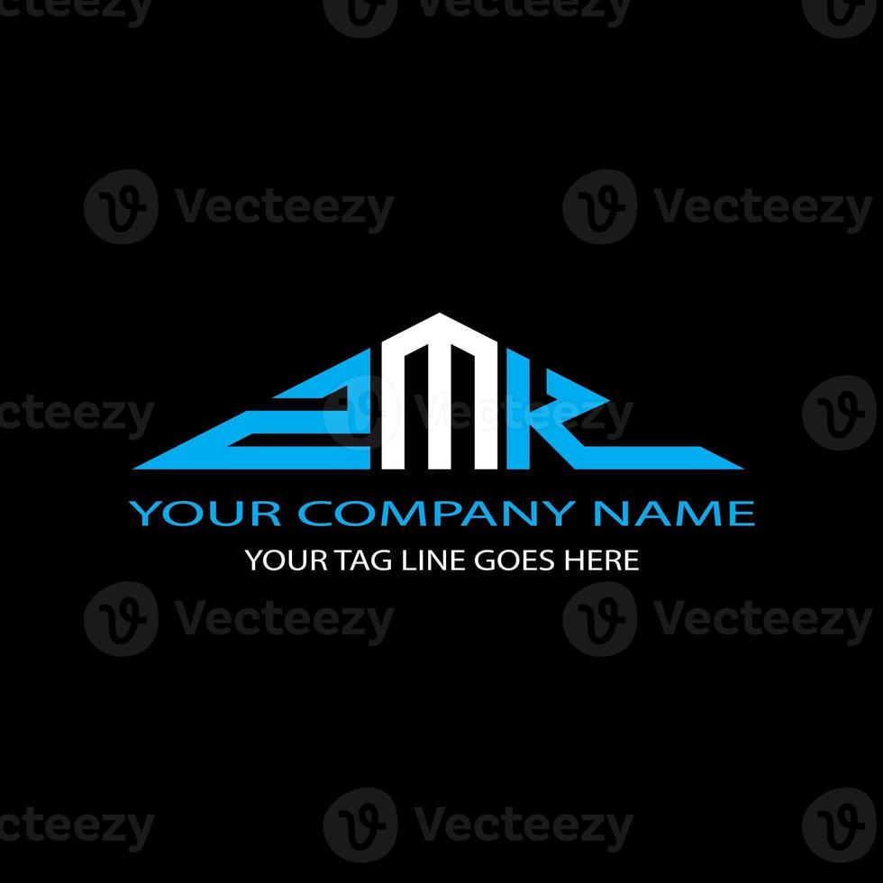 diseño creativo del logotipo de la letra zmk con gráfico vectorial foto