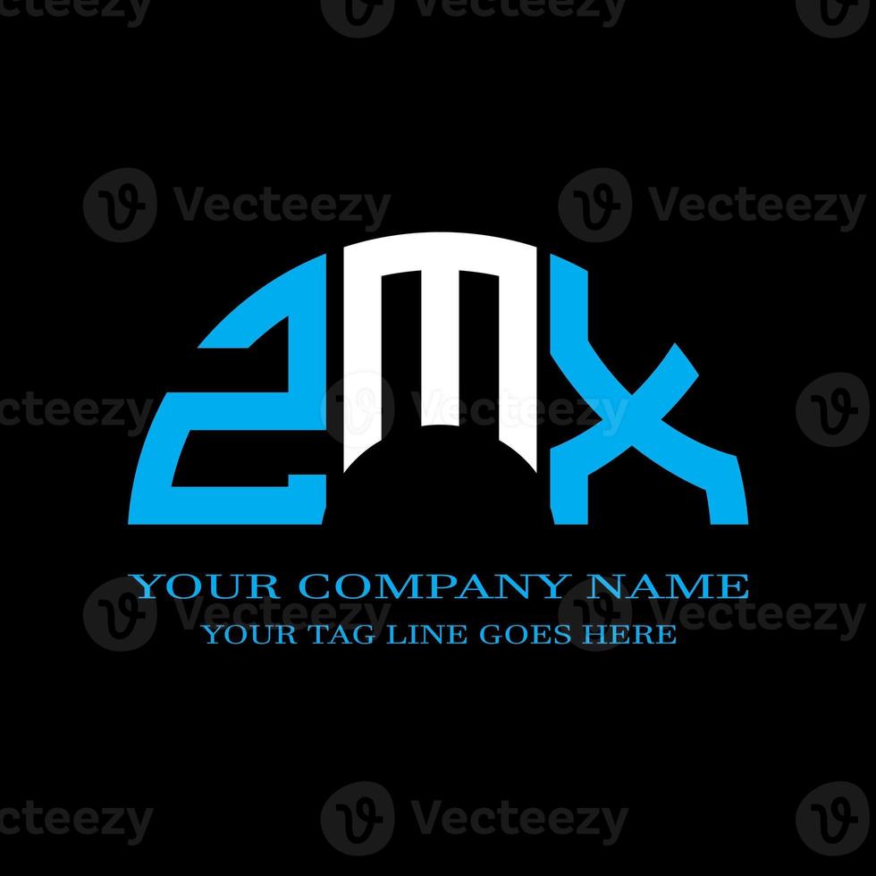 ZMX letter logo creative design with vector graphic photo