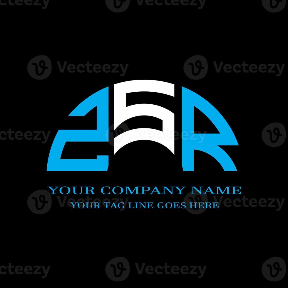 diseño creativo del logotipo de la letra zsr con gráfico vectorial foto