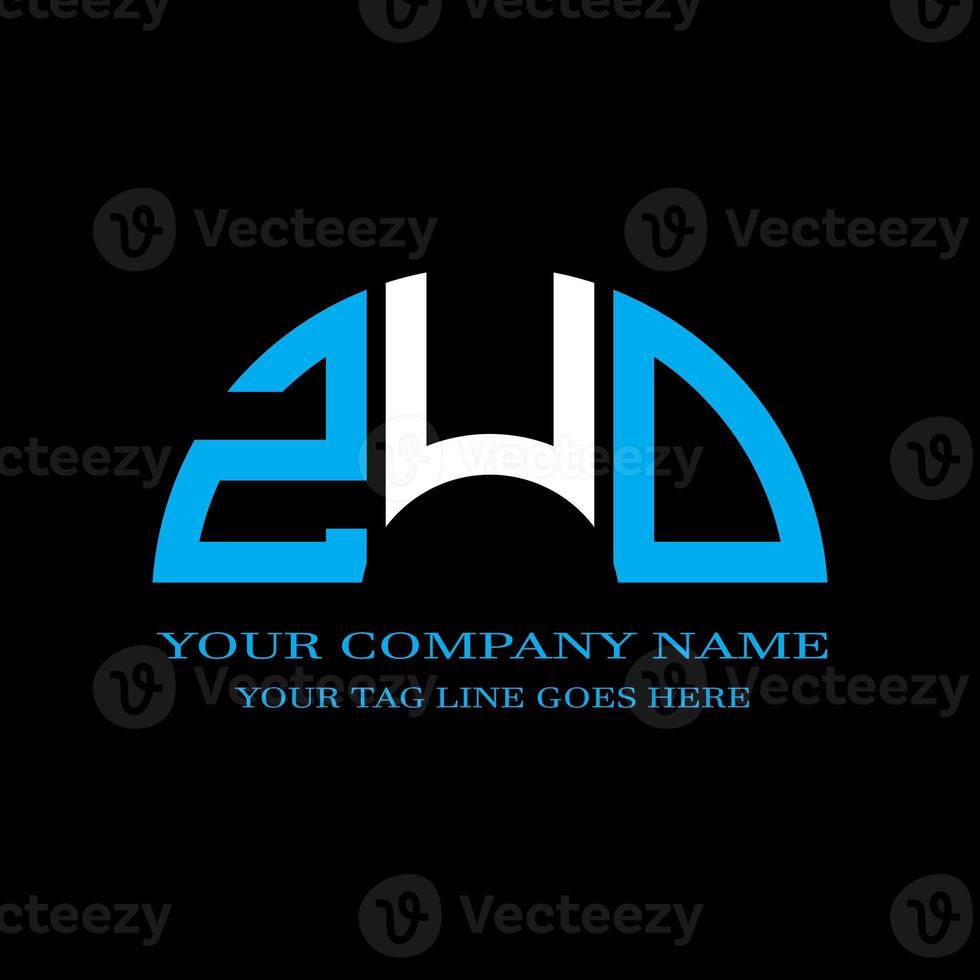 ZUD letter logo creative design with vector graphic photo