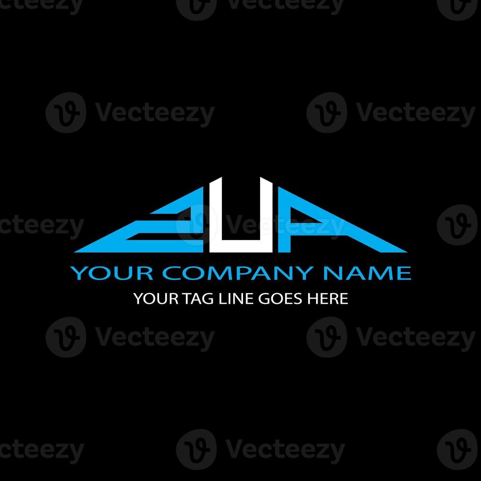 diseño creativo del logotipo de la letra zua con gráfico vectorial foto