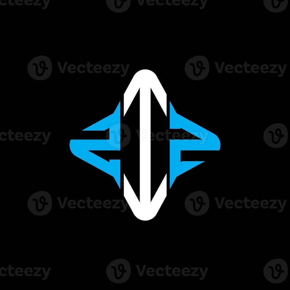 diseño creativo del logotipo de la letra ziz con gráfico vectorial foto