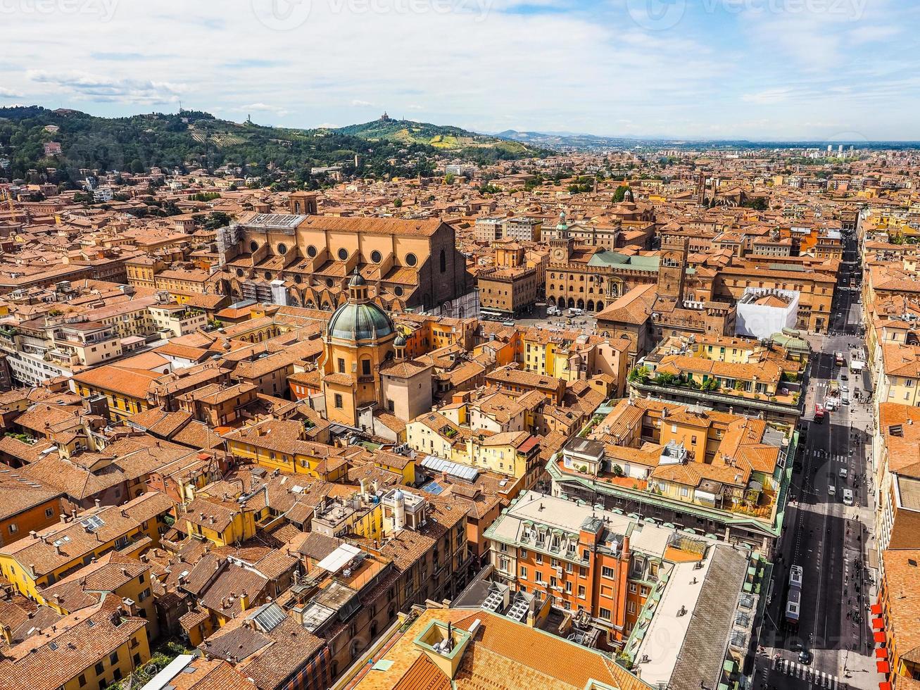 HDR Aerial view of Bologna photo