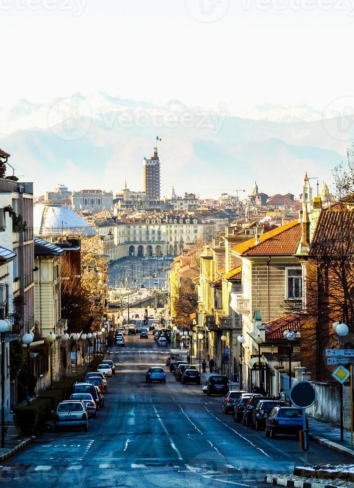 HDR Turin view from the hill photo