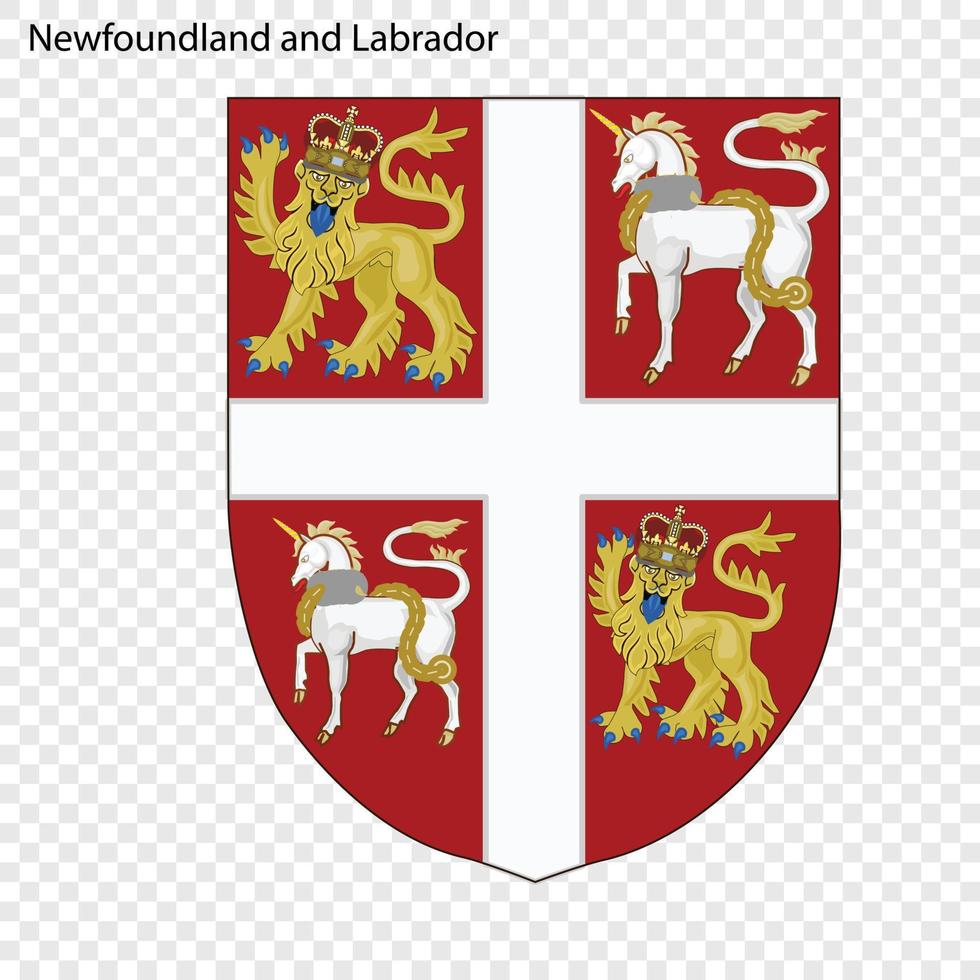 Emblem of Newfoundland and Labrador, province of Canada vector