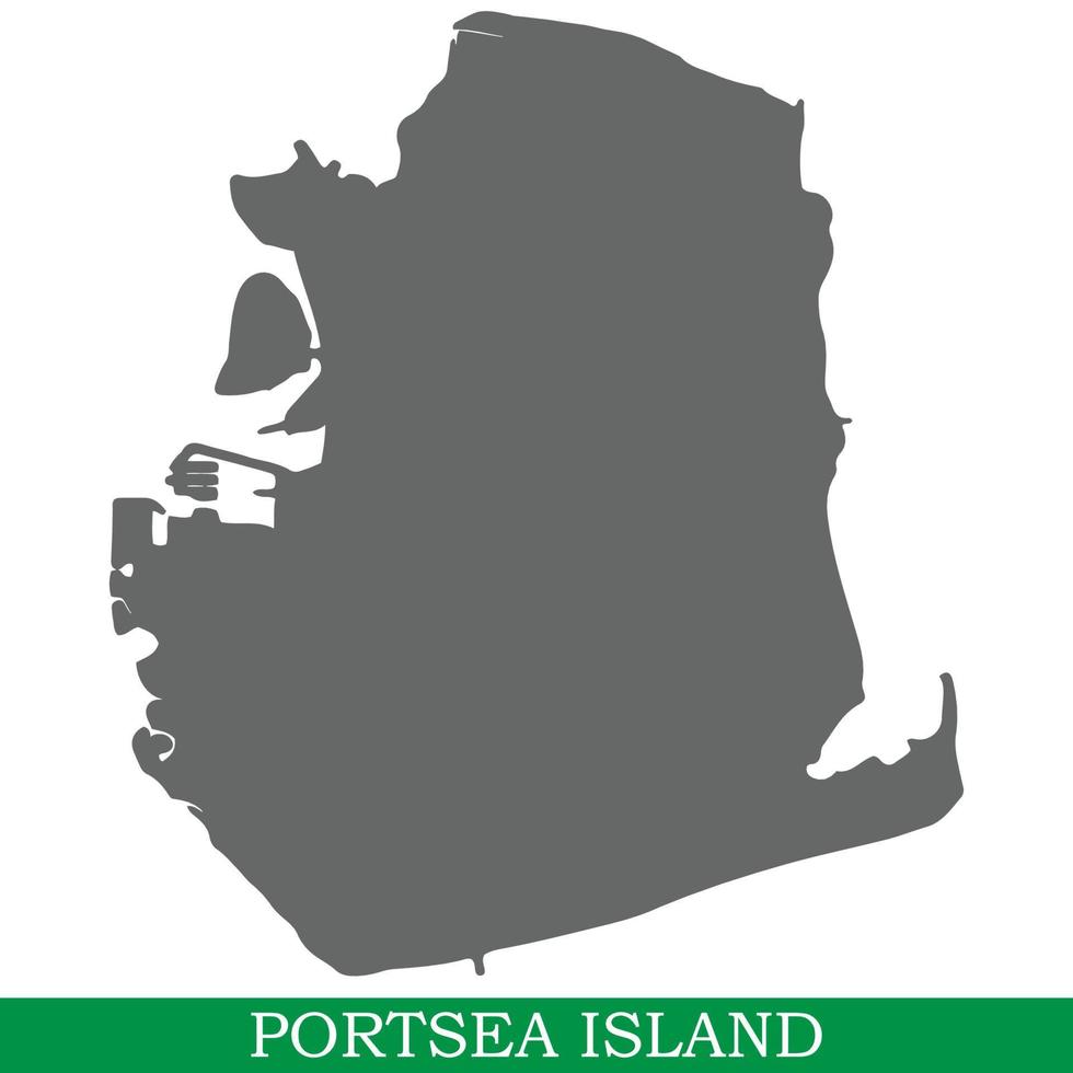 High quality map of island vector