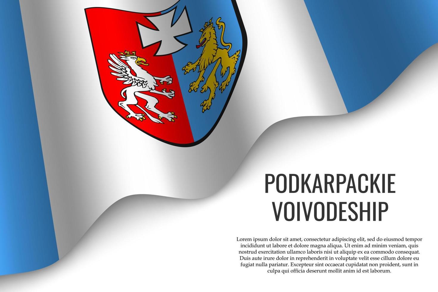 bandera ondeante región de polonia vector