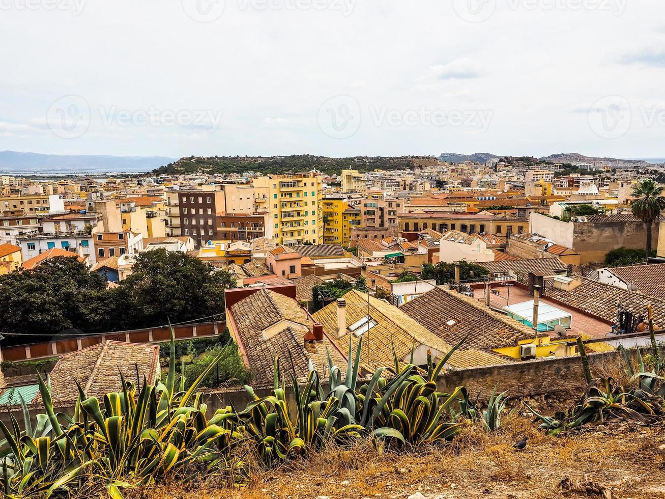 HDR Aerial view of Cagliari photo