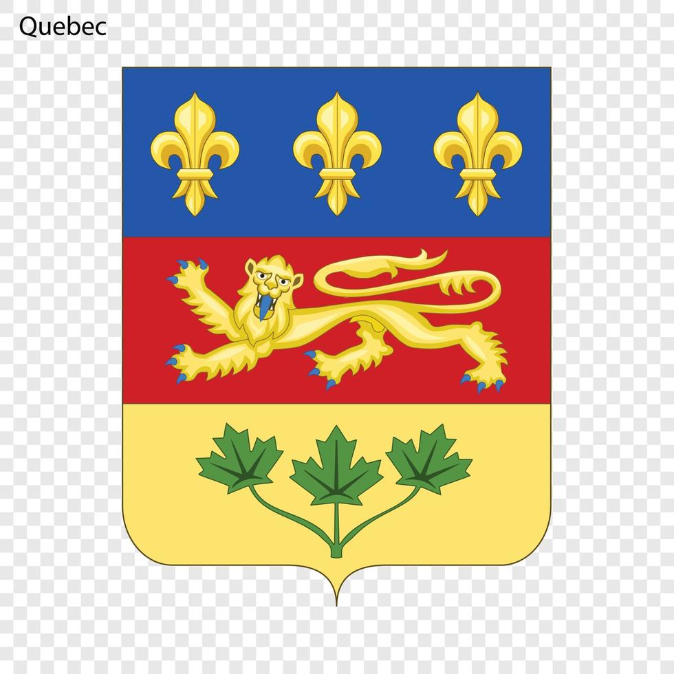 Emblem of Quebec, province of Canada vector