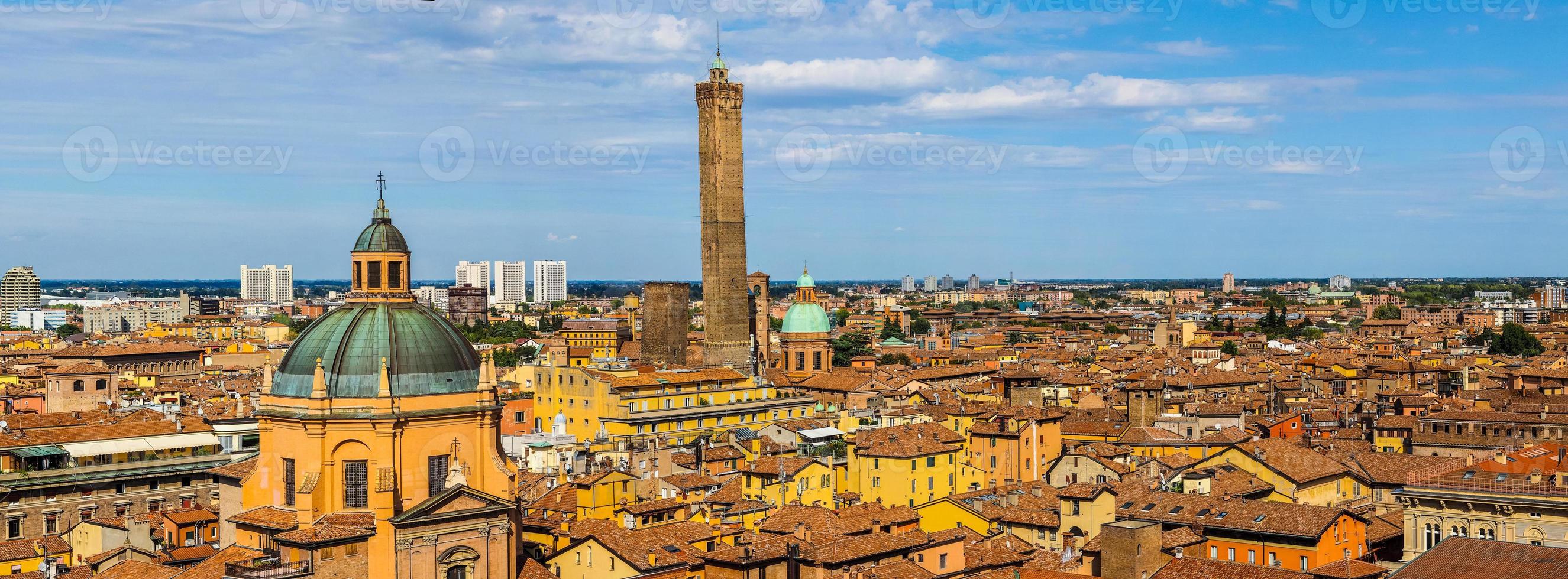 HDR Aerial view of Bologna photo
