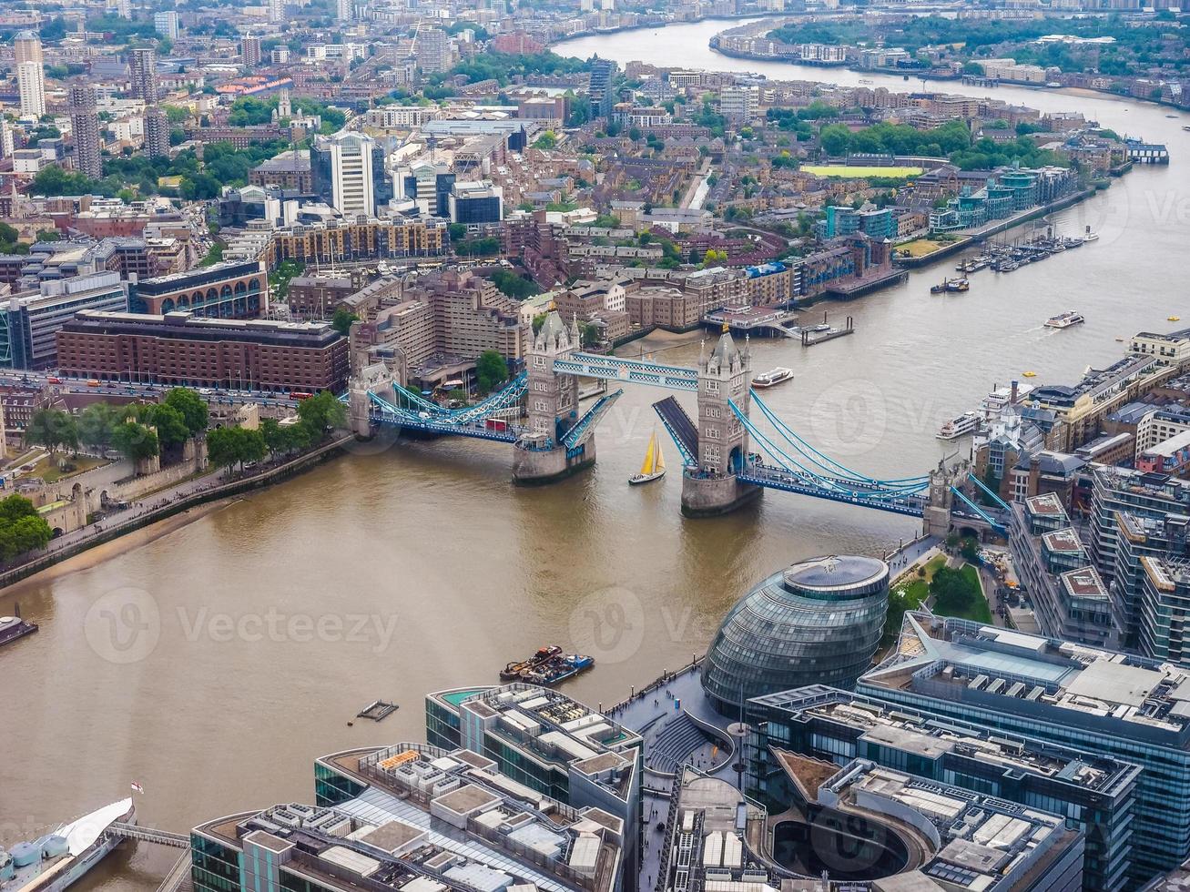 HDR Aerial view of London photo