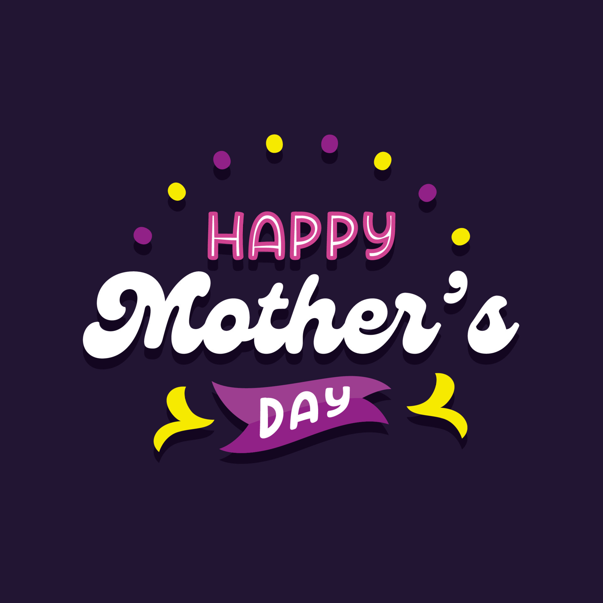 Happy mother day. International celebration day vector template