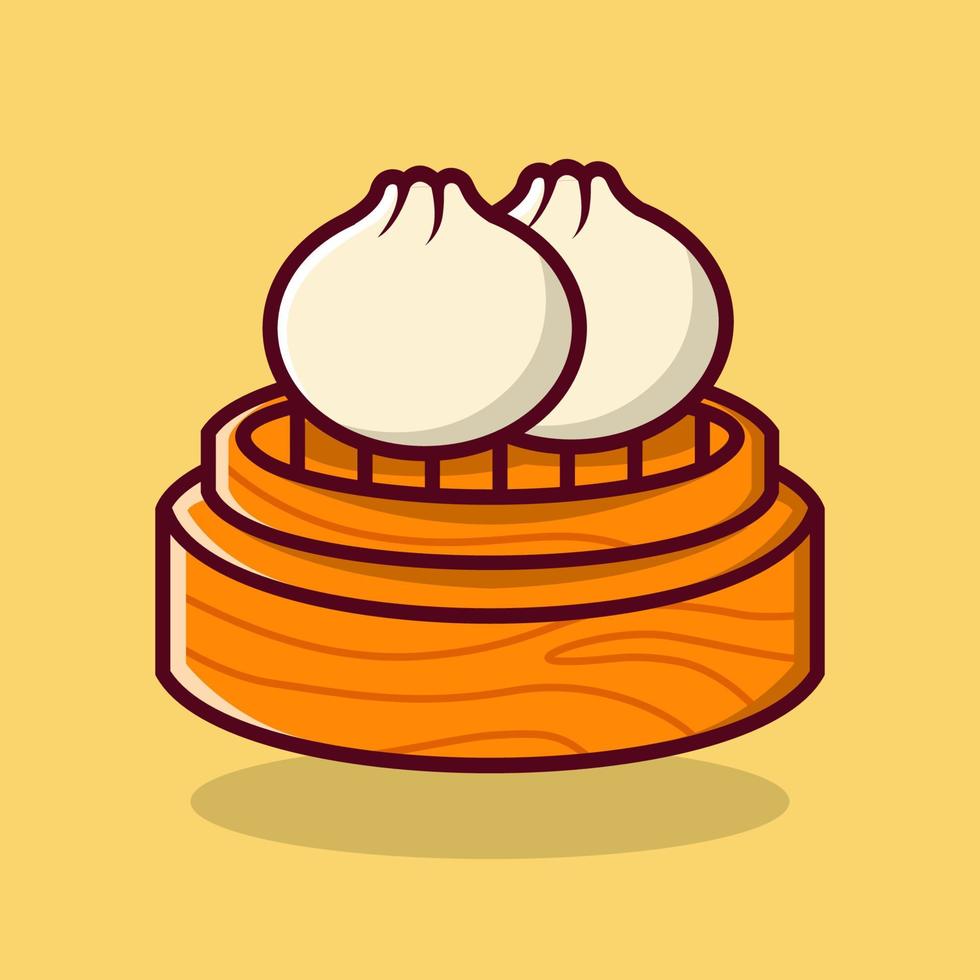 Dumplings vector. Fast food cartoon element illustration. Flat of fast food vector isolated. Breakfast food collection. Eps 10.