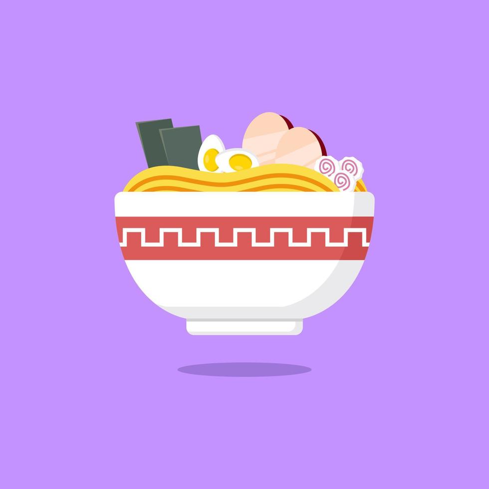 Ramen vector. Fast food cartoon element illustration. Flat of fast food vector isolated. Breakfast food collection. Eps 10.