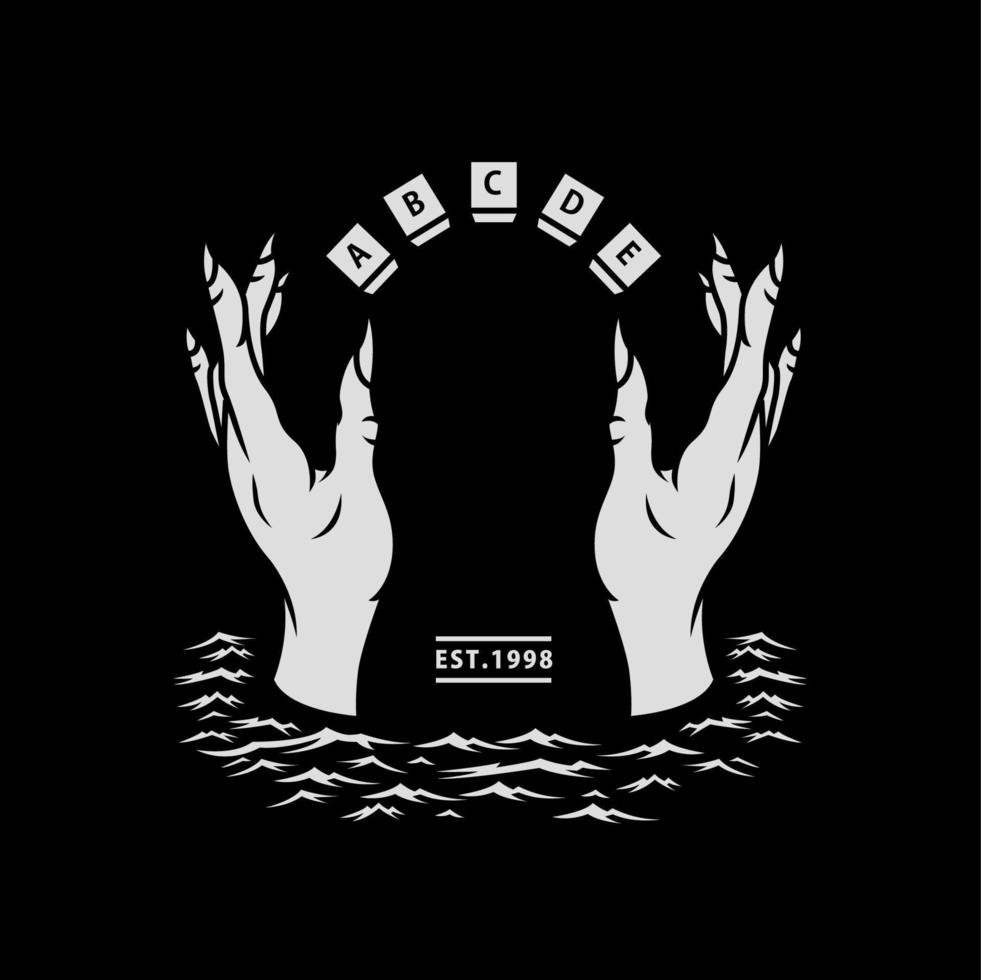 Magic hand logo vector. Eps 10 vector