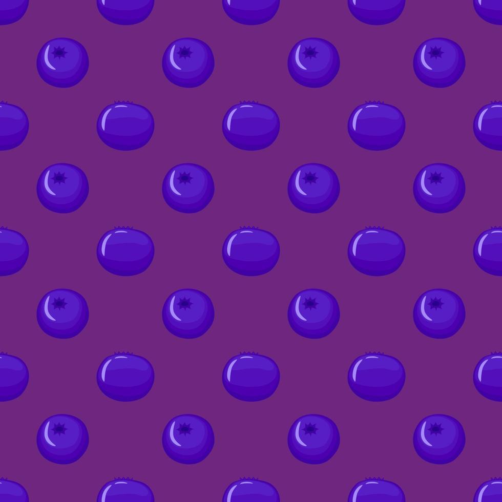 Sweet blueberry vegan berry vector flat seamless pattern