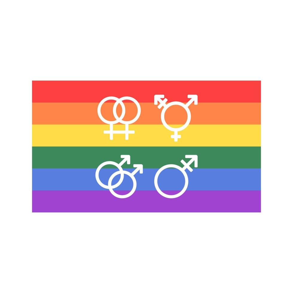 Lgbtq diversity rainbow pride concept vector isolated illustration