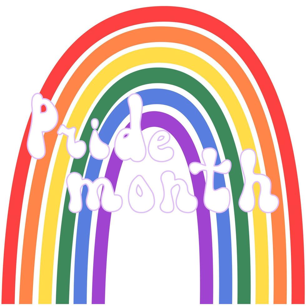 Lgbtq diversity rainbow pride concept vector isolated illustration