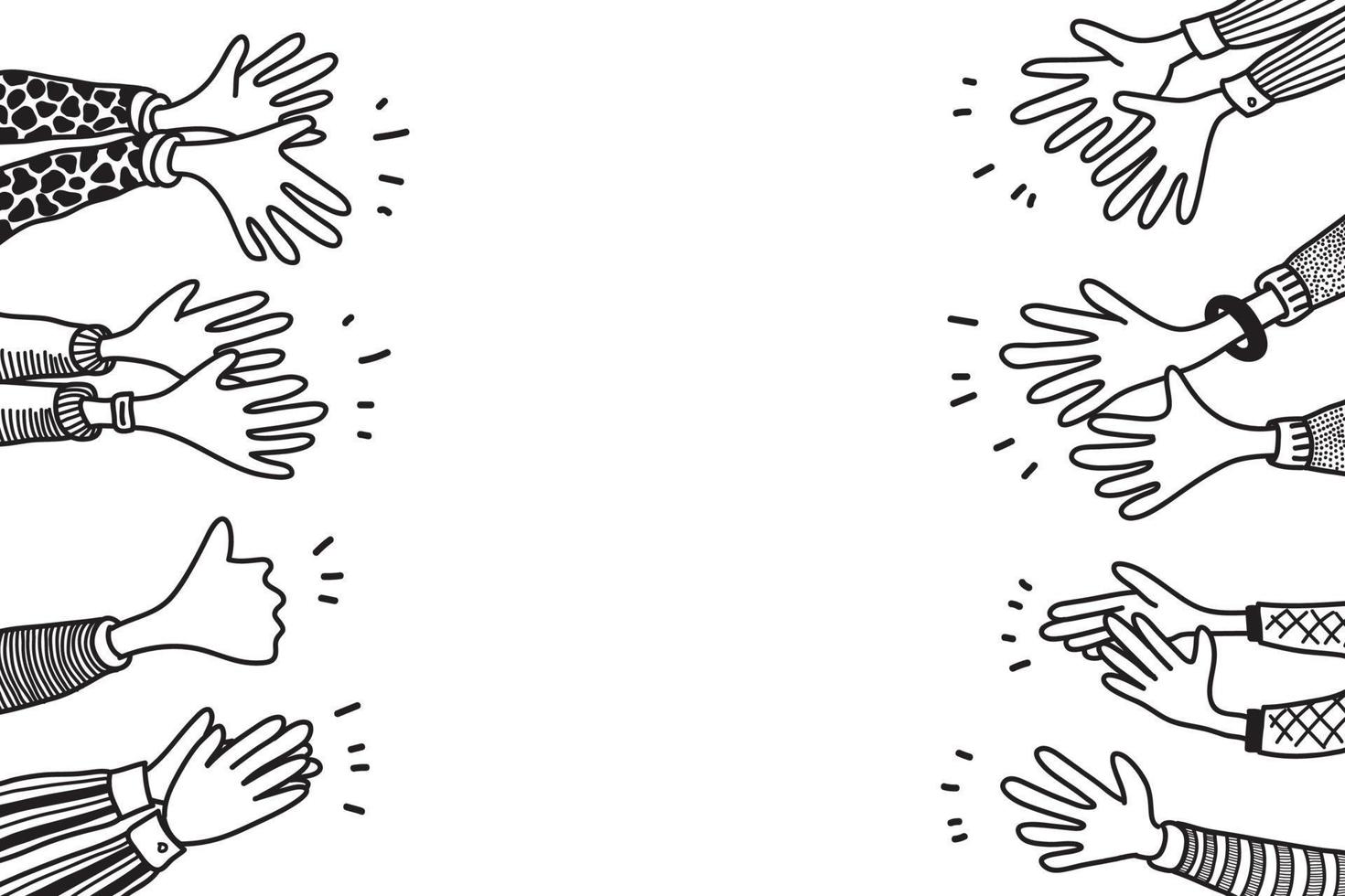 Applause hand draw. Vector illustration.