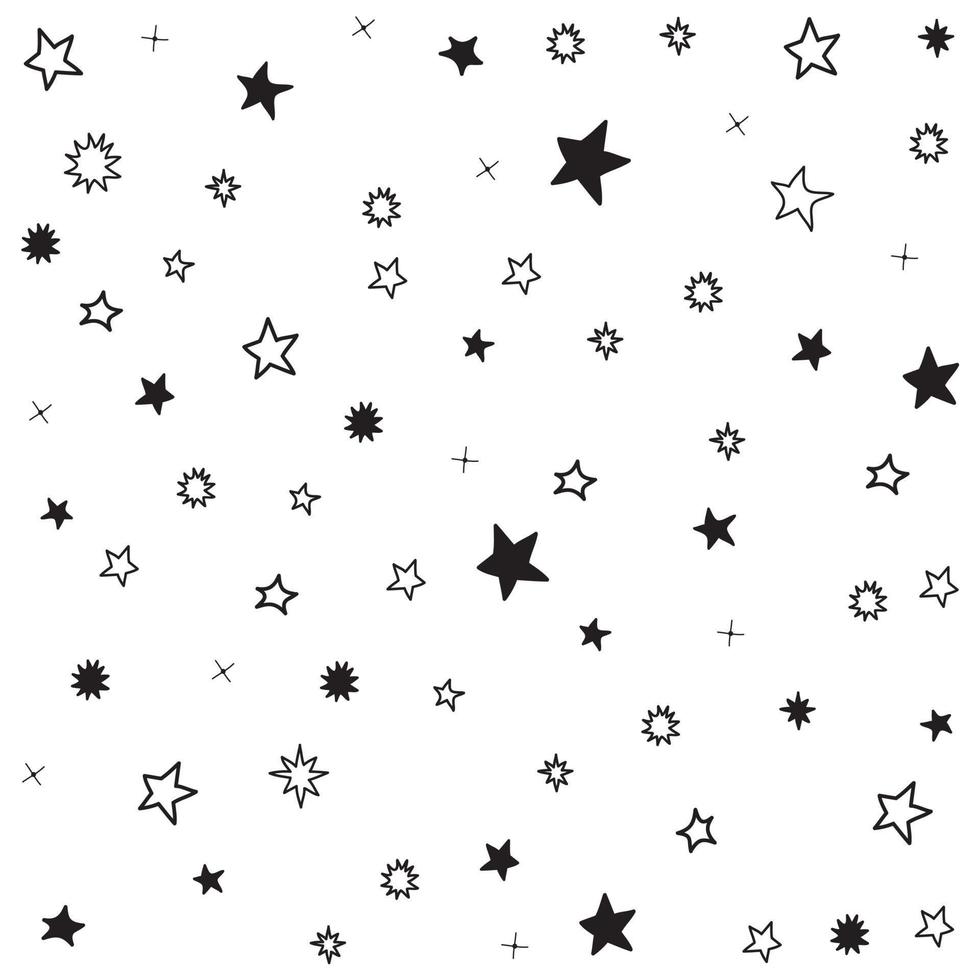 Vector collection of night sky elements. For surface design, prints, wrapping paper, cards, posters, banners, printing. Theme room, Cosmonautics Day, astronomy, stars. celestial set