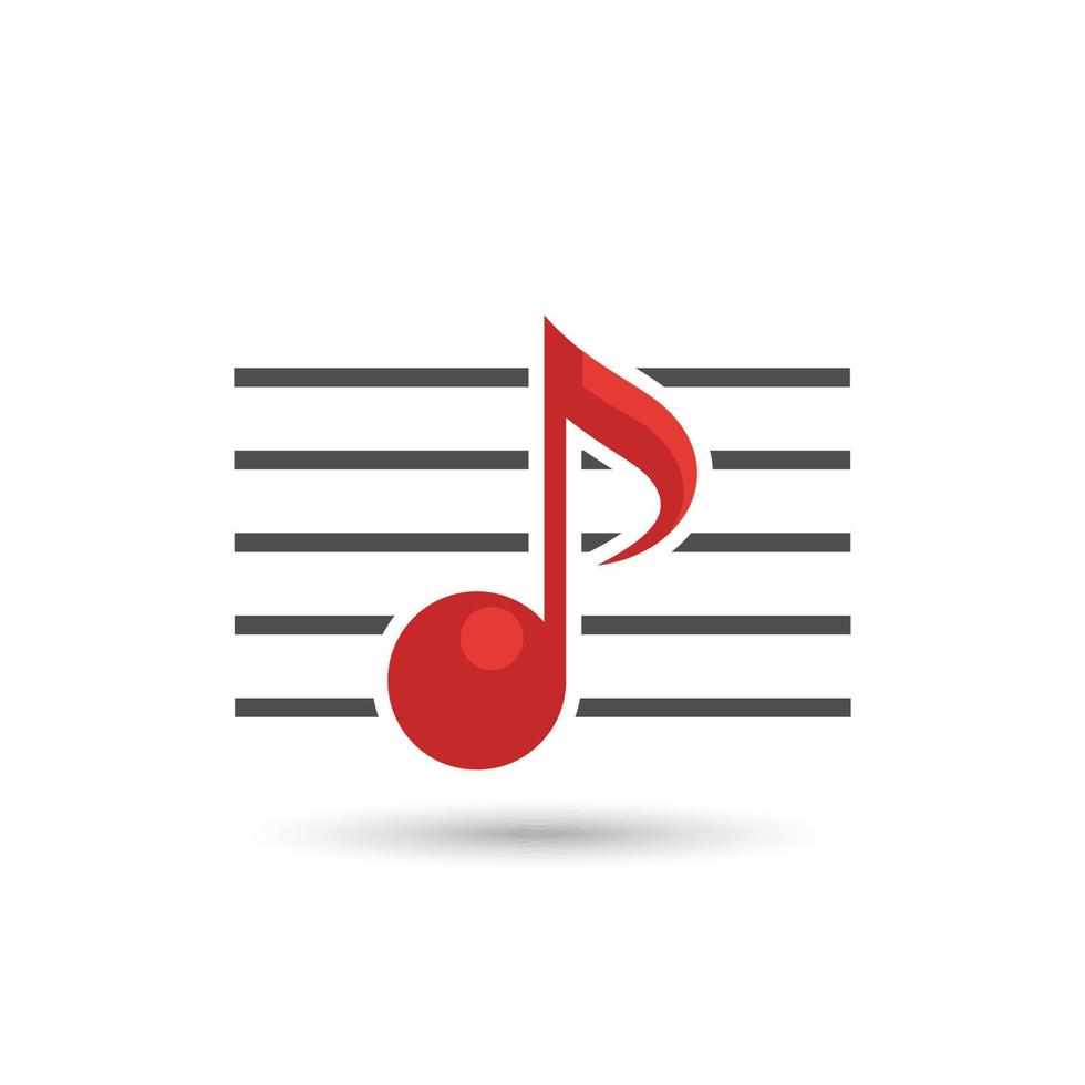 icono de nota musical. ilustración de diseño de vector de logotipo de nota musical. colección de iconos de música. notas musicales signo simple.
