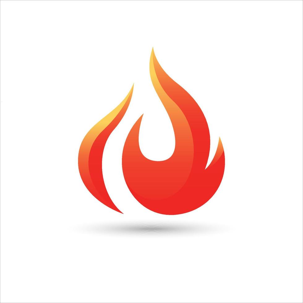 icono de fuego. logotipo de llama. ilustración de diseño de vector de fuego. icono de fuego signo simple.