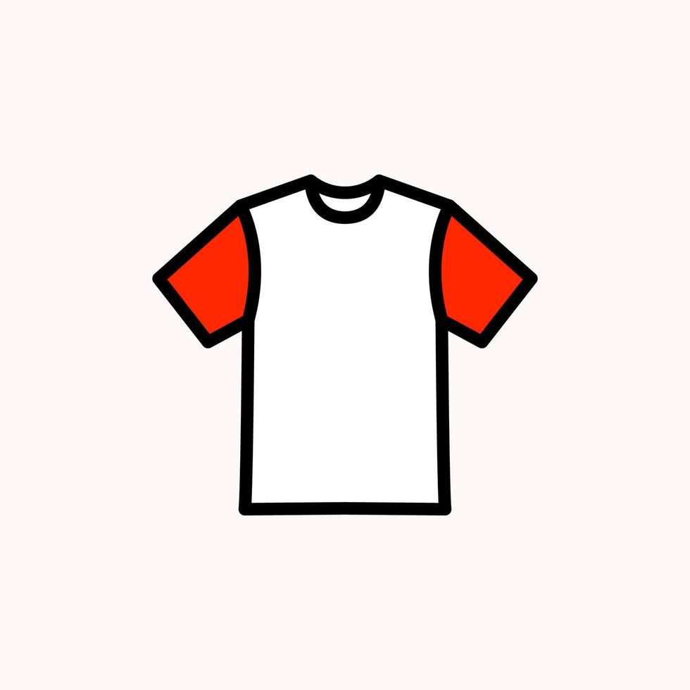 icono de camiseta. ilustración de diseño de vector de camiseta. signo simple del icono de la camiseta.