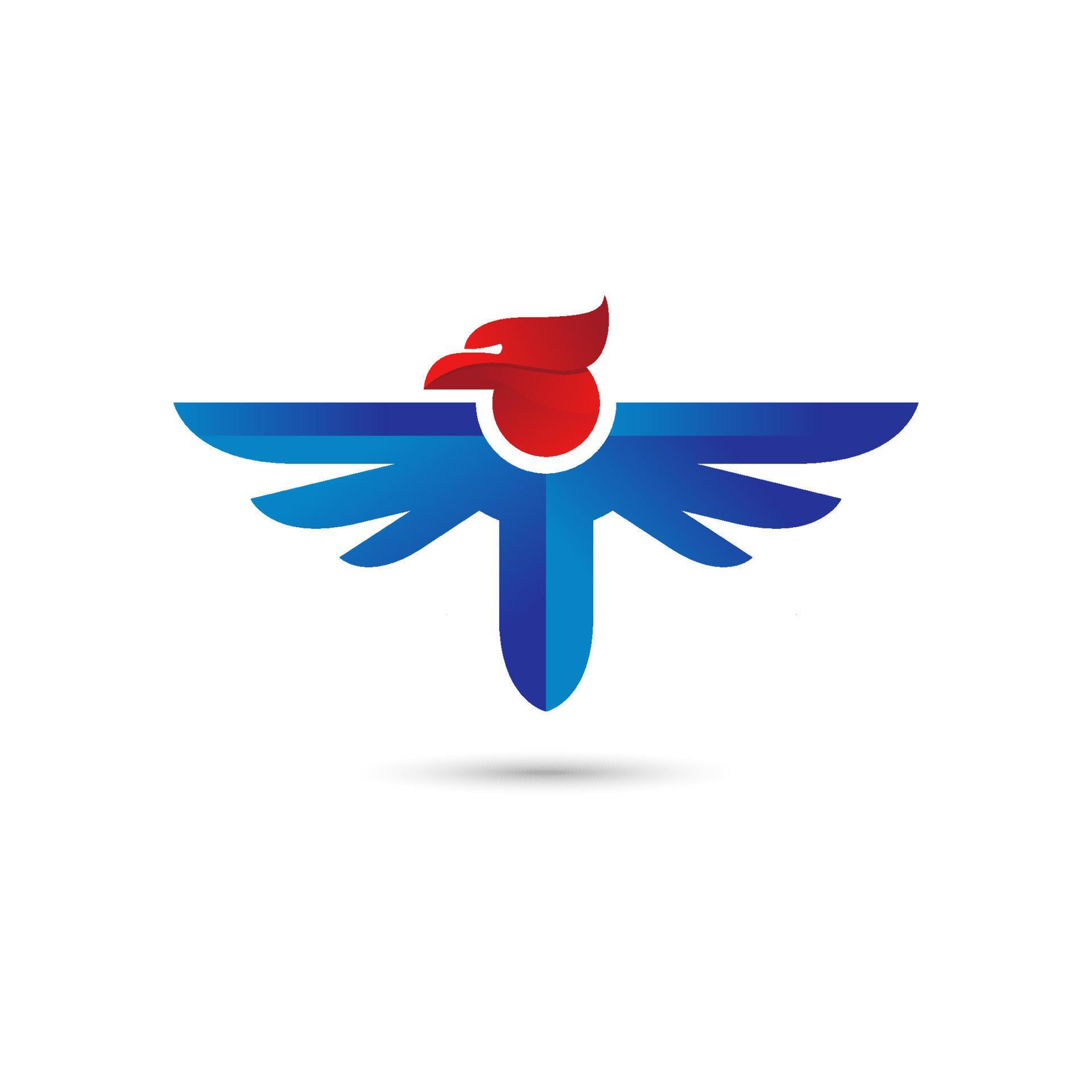 Eagle wings logo. Eagle wings vector design illustration. Eagle wings