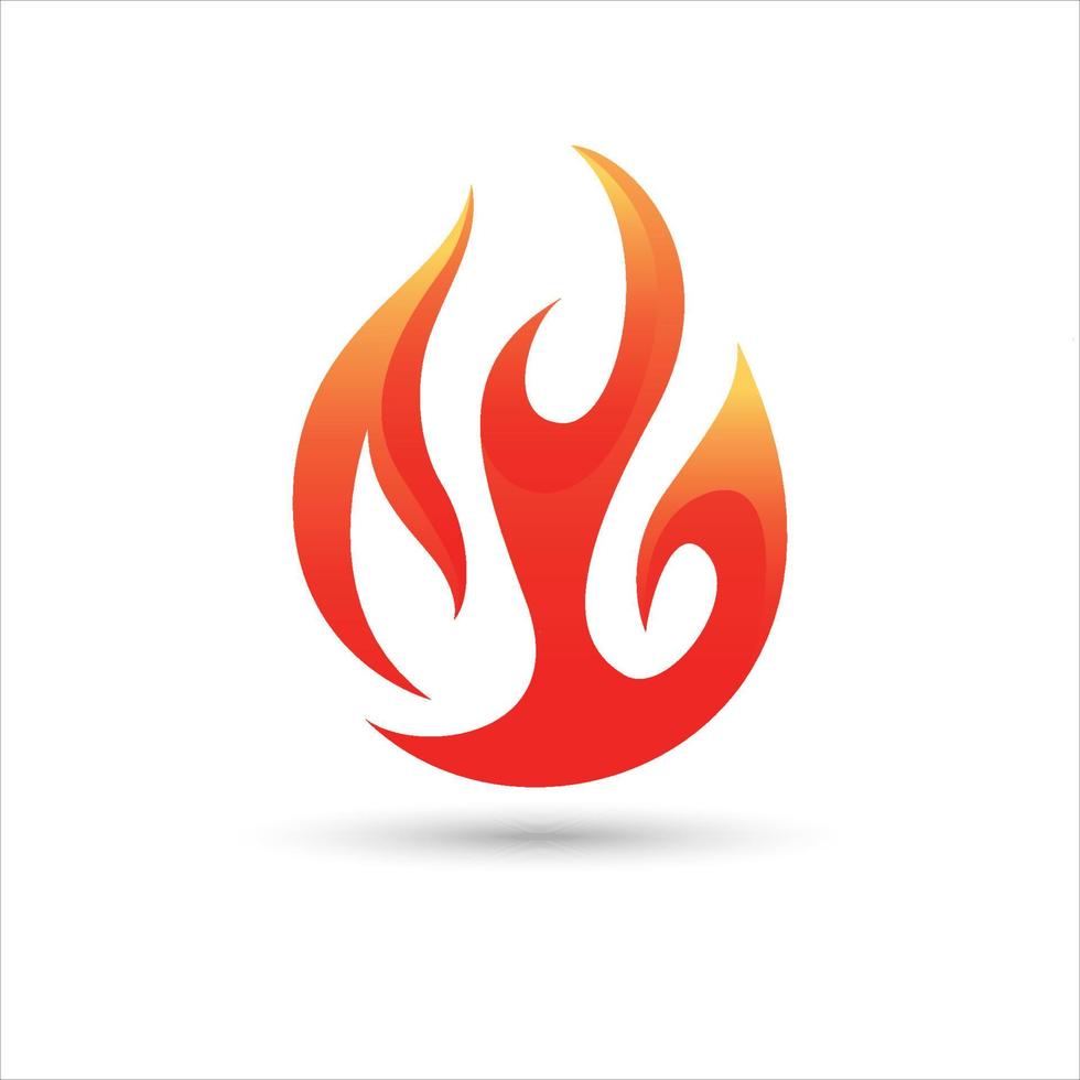 icono de fuego. logotipo de llama. ilustración de diseño de vector de fuego. icono de fuego signo simple.