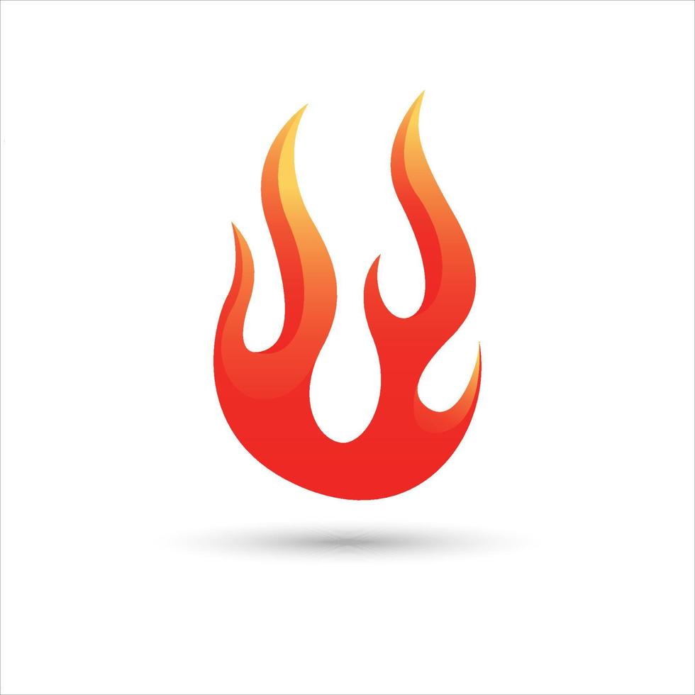 icono de fuego. logotipo de llama. ilustración de diseño de vector de fuego. icono de fuego signo simple.