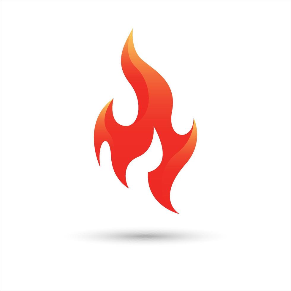 icono de fuego. logotipo de llama. ilustración de diseño de vector de fuego. icono de fuego signo simple.