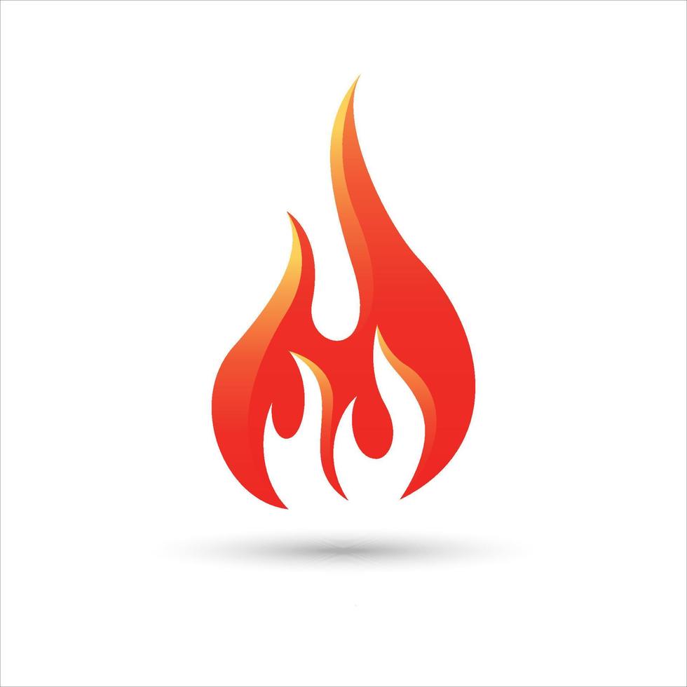 icono de fuego. logotipo de llama. ilustración de diseño de vector de fuego. icono de fuego signo simple.