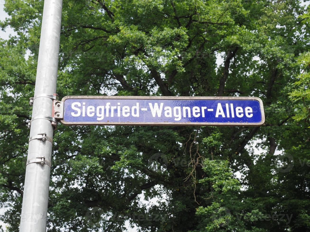 Wagner Allee sign in Bayreuth photo