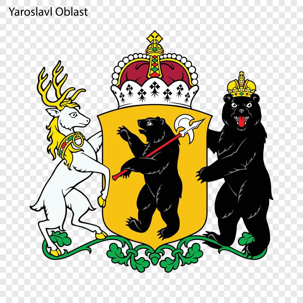 Emblem of province of Russia vector