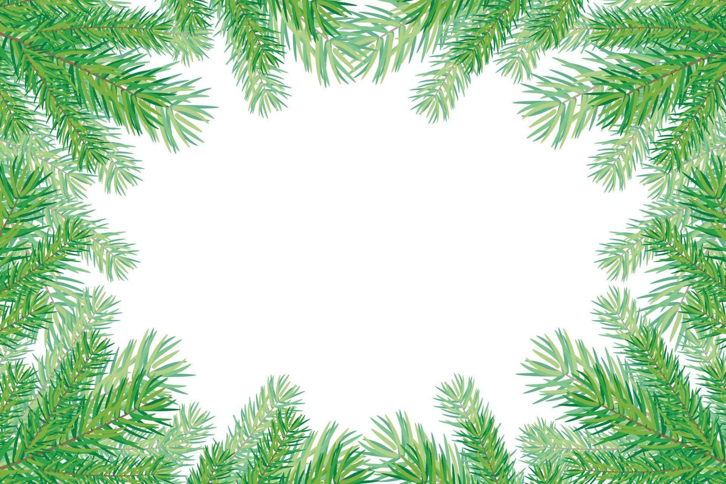 background with Christmas trees branches vector