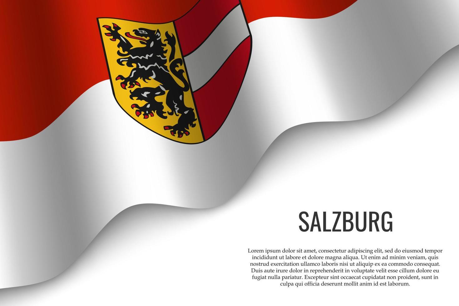 bandera ondeante de la región de austria vector