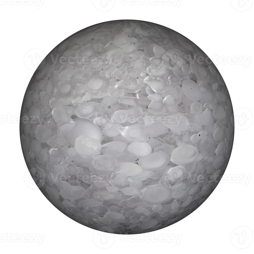 hail sphere white background photo