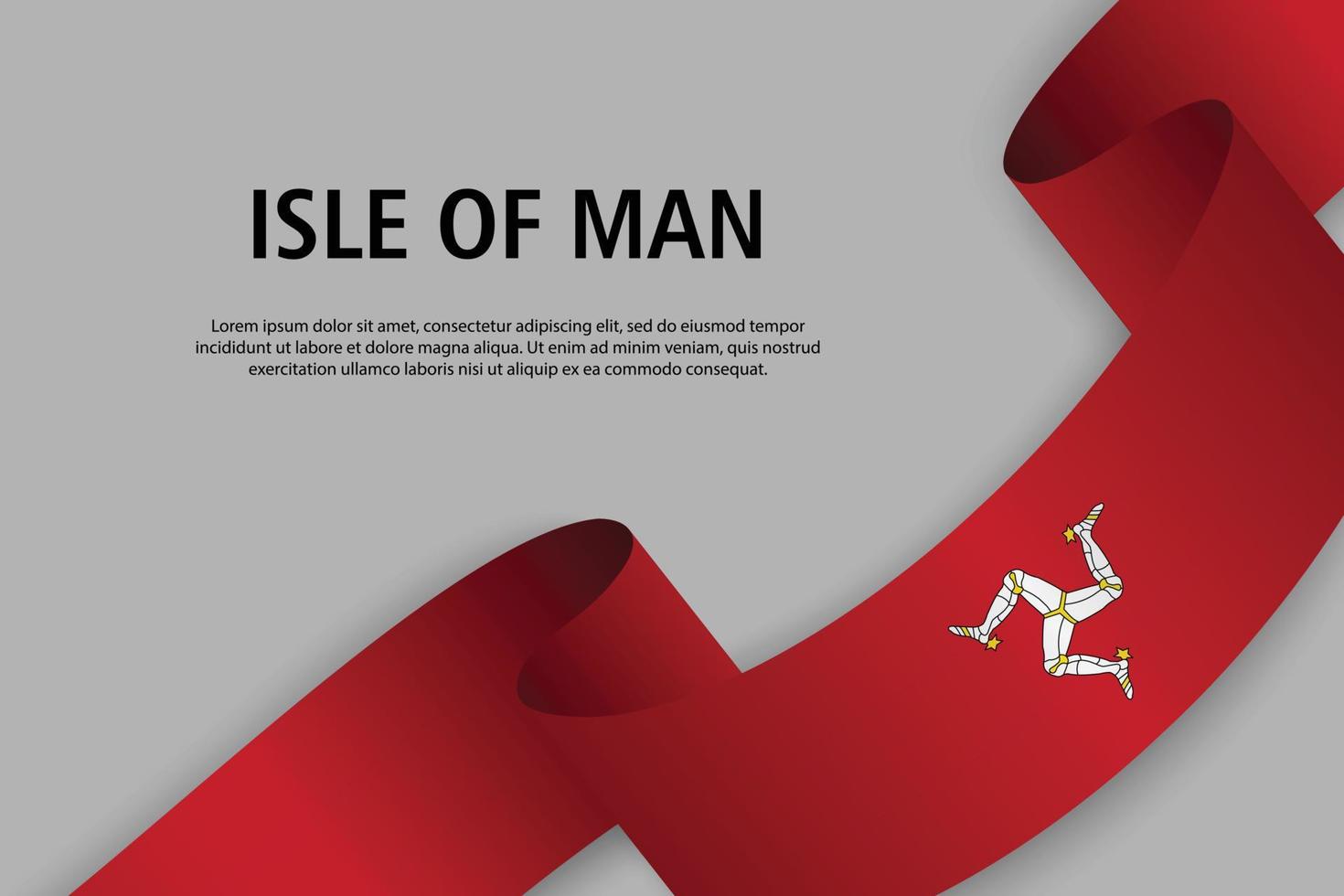 Waving ribbon with Flag, vector illustration