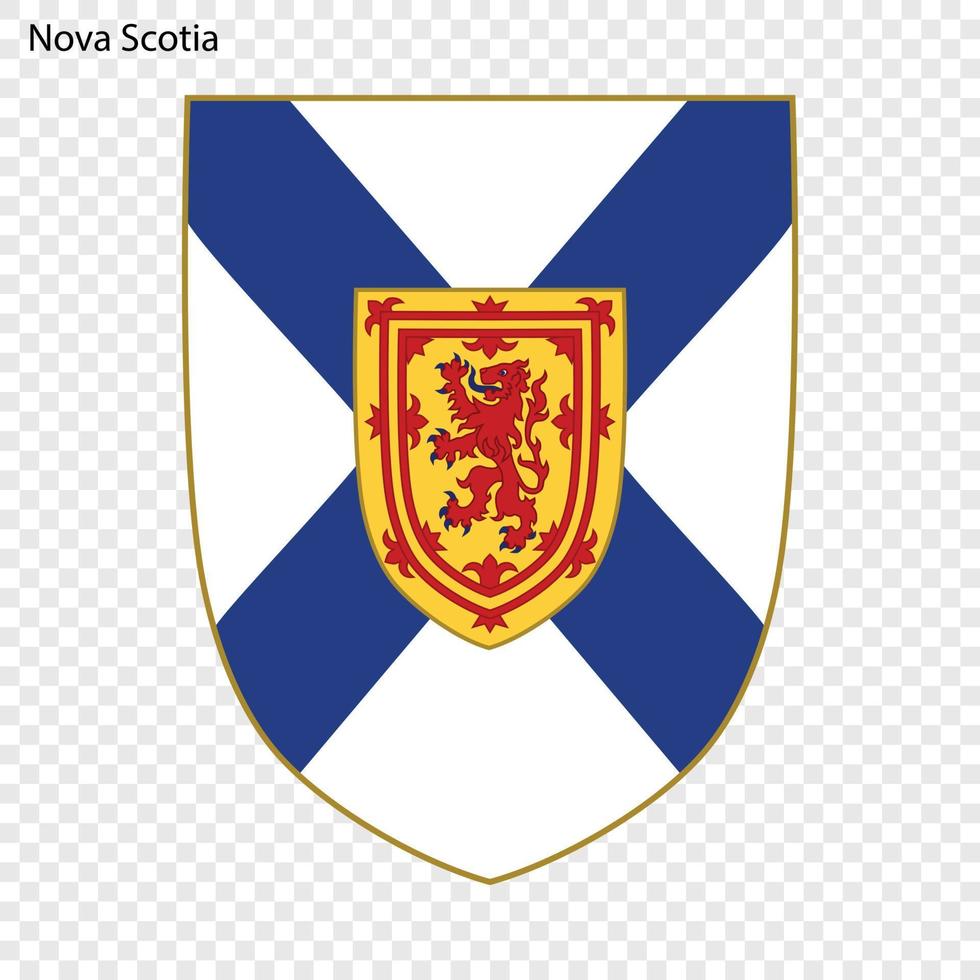 emblema de nueva escocia, provincia de canadá vector