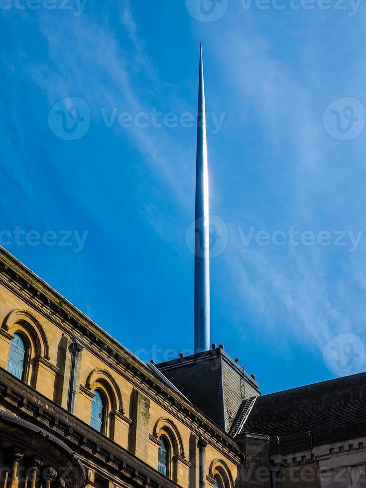HDR St Anne Cathedral spire in Belfast photo