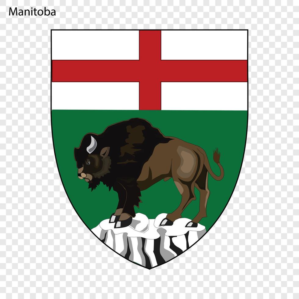 emblema de manitoba, provincia de canadá. ilustración vectorial vector