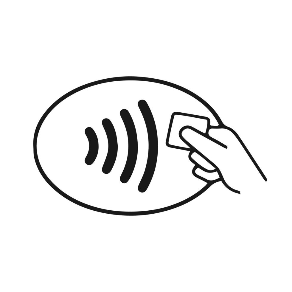 icono de pago nfc. vector