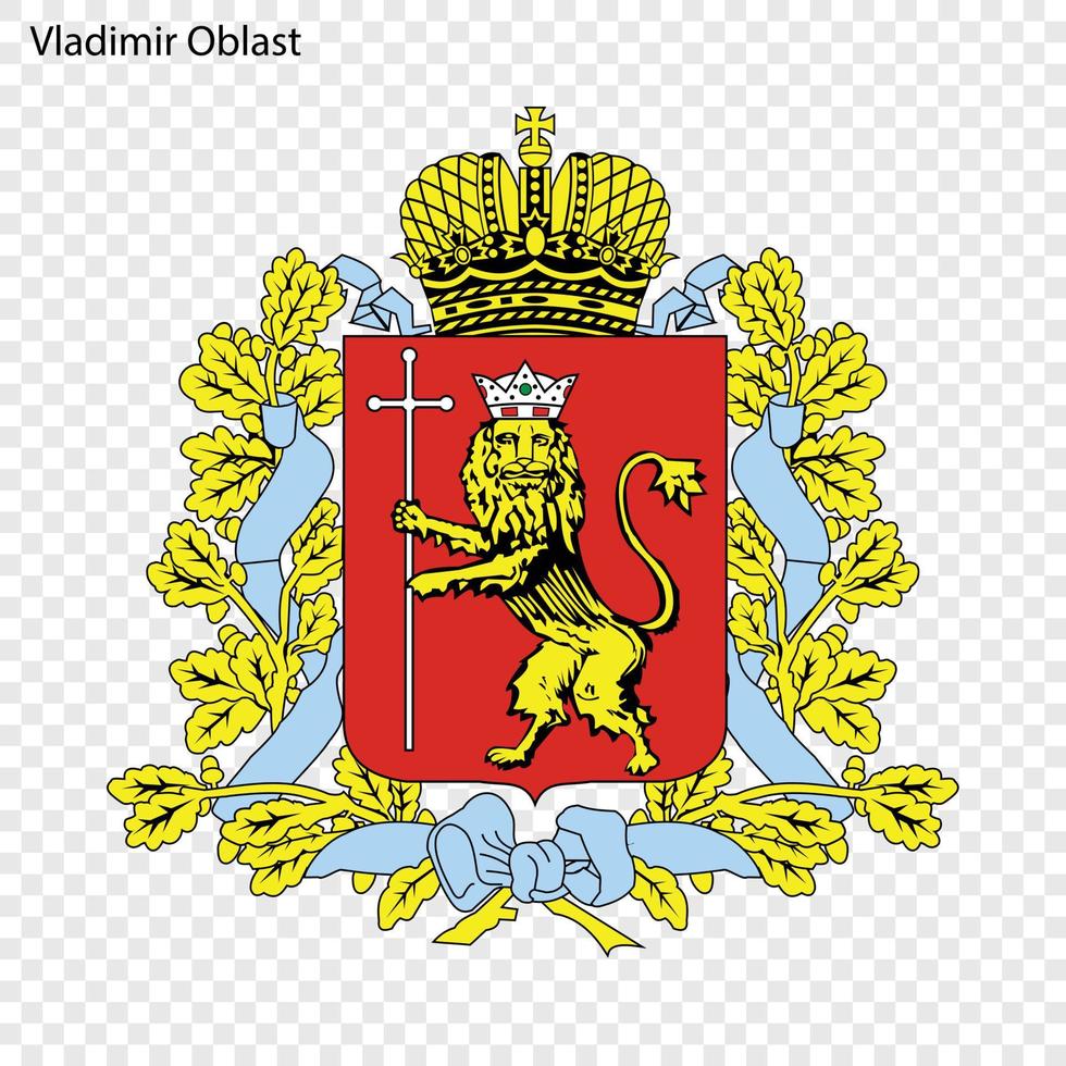 Emblem of province of Russia vector