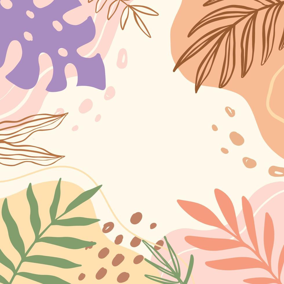 fondo floral abstracto con color pastel vector