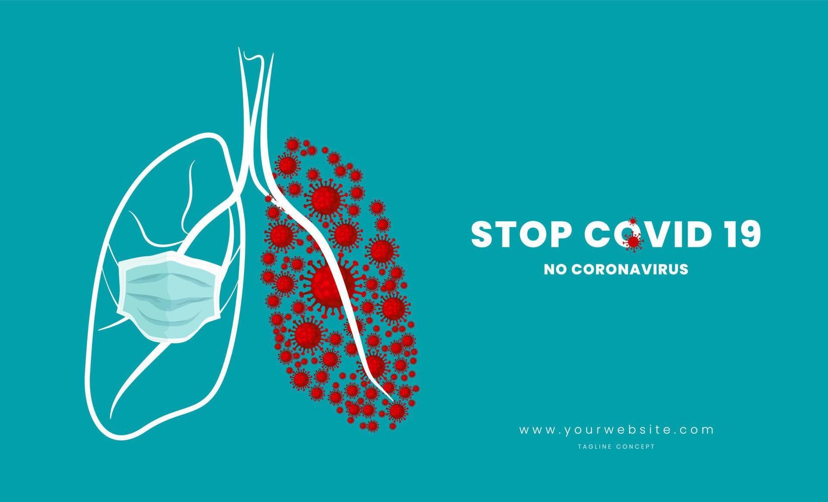 Stop COVID-19 concepts and work from home vector