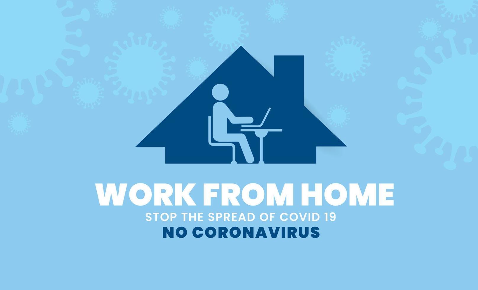 Stop COVID-19  concepts and work from home vector