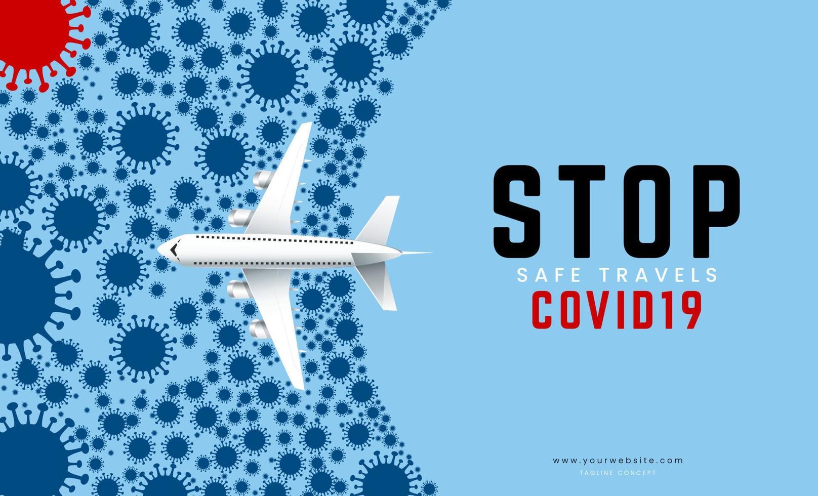 Stop COVID-19  concepts and work from home vector