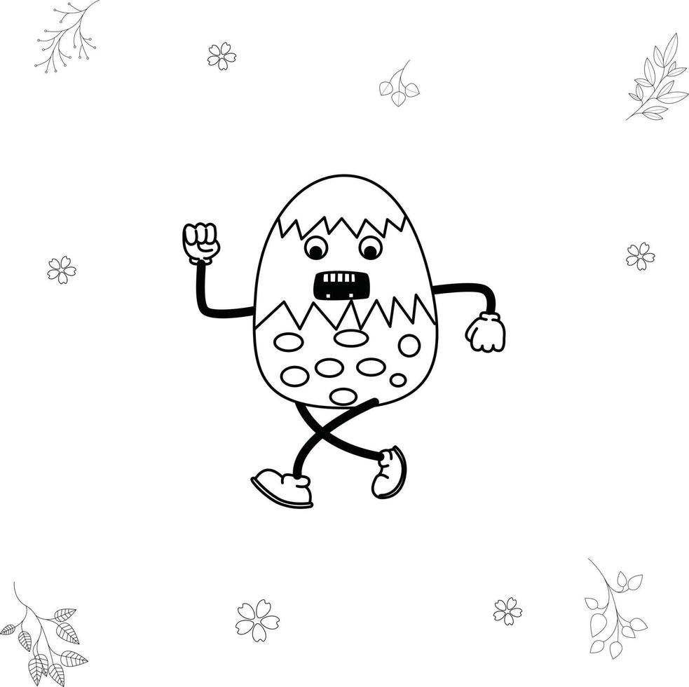 dinosaur egg run vector